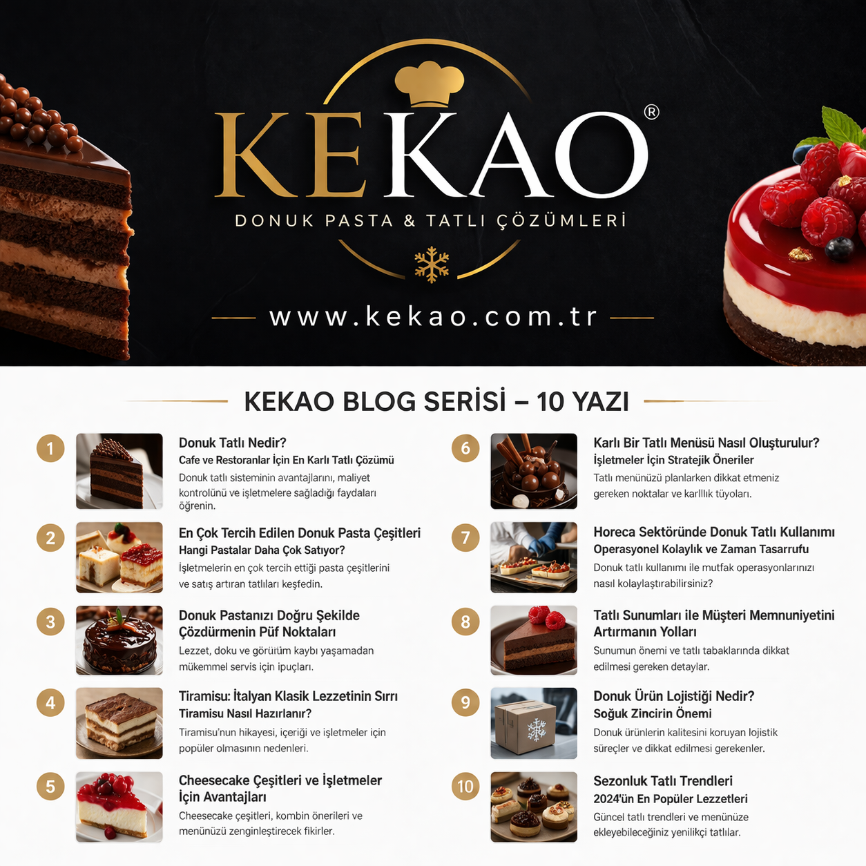 Donuk Tatlı Nedir? Cafe ve Restoranlar İçin En Karlı Tatlı Çözümü

Donuk tatlı, üretildikten sonra şoklanarak -18°C’de saklanan ve ihtiyaç anında çözdürülerek servise hazır hale gelen profesyonel tatlı ürünleridir. Özellikle cafe, restoran ve horeca işletmeleri için hem operasyonel kolaylık hem de maliyet avantajı sunar.
Günümüzde işletmeler, taze üretim yerine donuk tatlı çözümlerine yönelerek hem zaman kazanmakta hem de standart lezzet kalitesini korumaktadır.